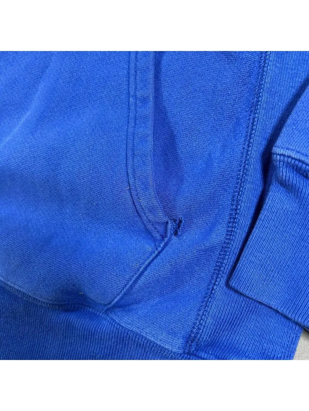 Champion Reverse Weave Hoodie Mens Medium Blue Pullover Fleece Logo Sweatshirt - Picture 8 of 8